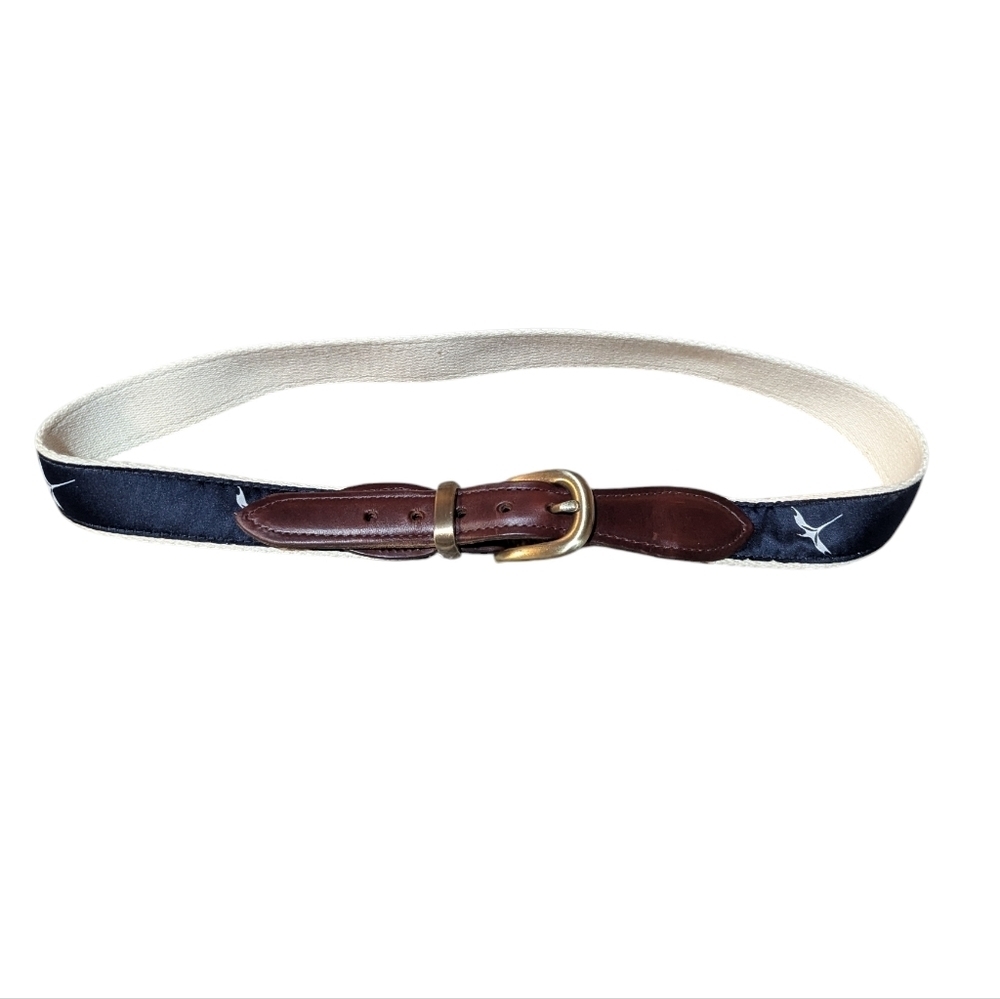 YRI Canvas Belt Mens 36 Blue Ribbon The Foundry Golf Club Preppy Country Club